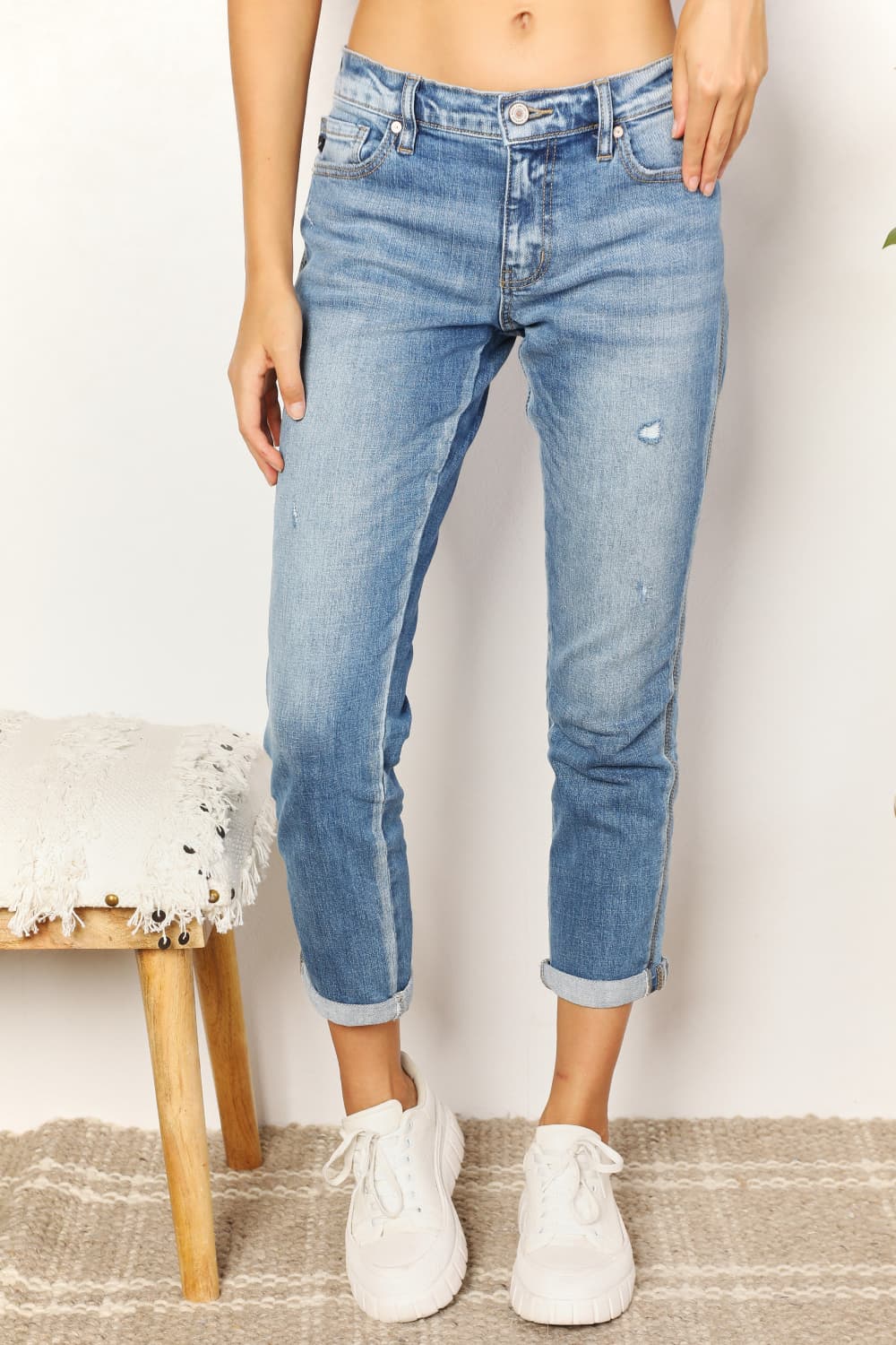 Mid Rise Slim Boyfriend Jeans - Bottoms - Pants - 7 - 2024