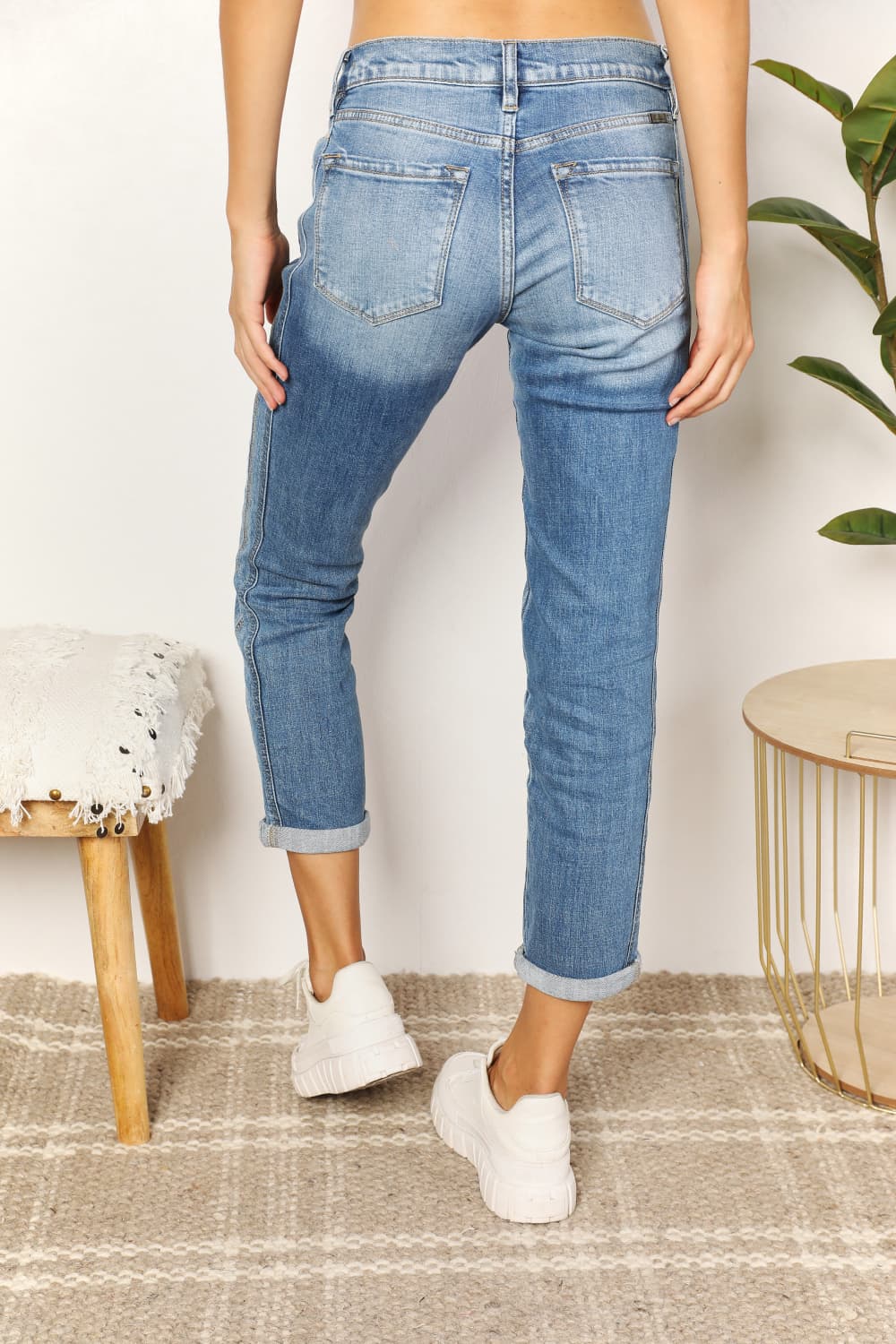 Mid Rise Slim Boyfriend Jeans - Bottoms - Pants - 9 - 2024