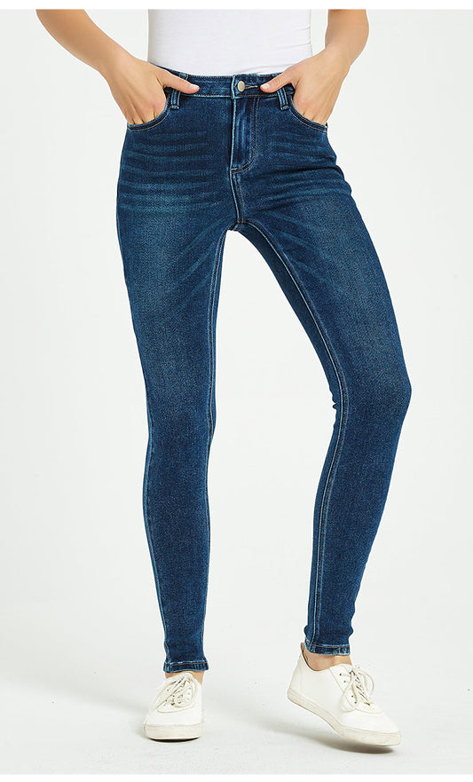 Mid-Rise Waist Skinny Jeans - Blue / S - Bottoms - Pants - 1 - 2024