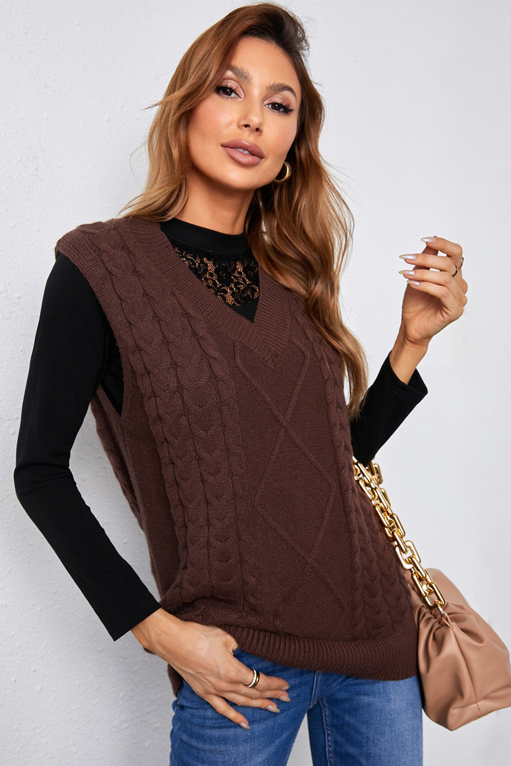 Mock Neck Lace Detail Long Sleeve Tee - Bottoms - Shirts & Tops - 6 - 2024
