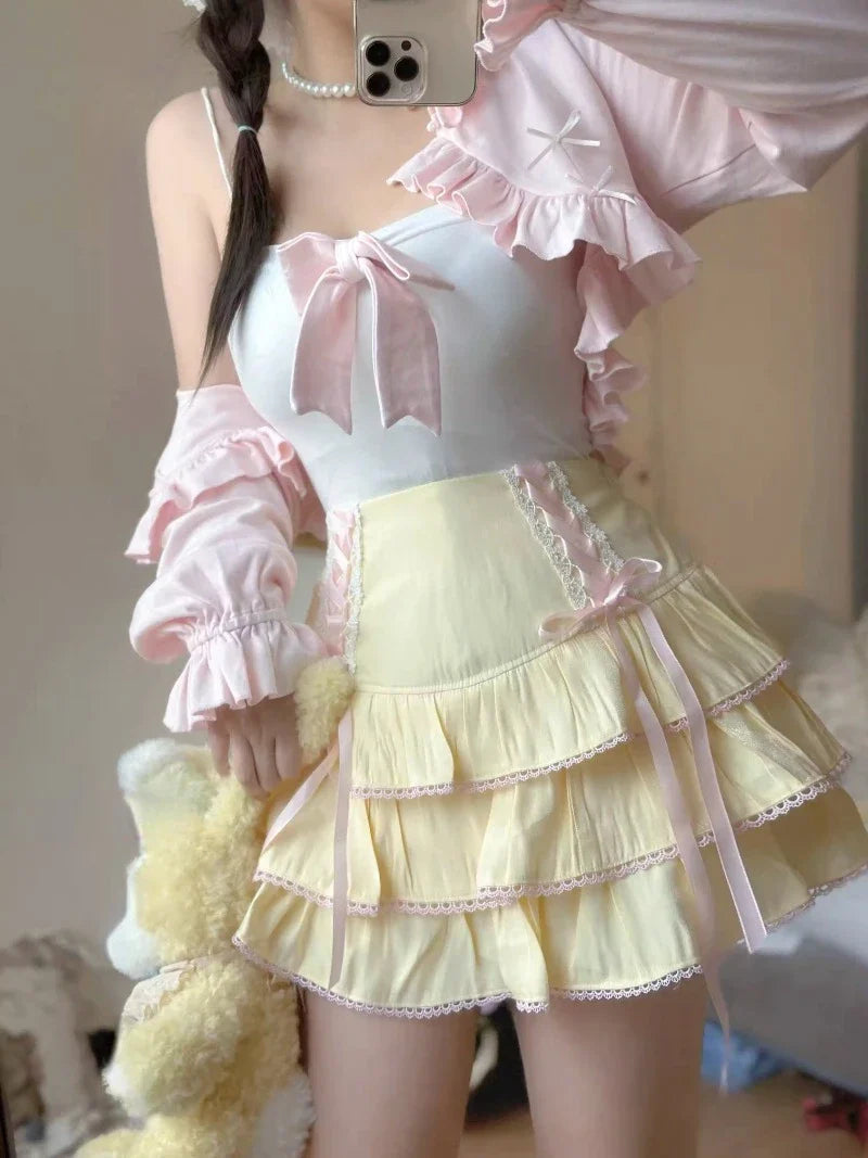Moda High Waist Pleated Skirt - Japanese Kawaii Fashion - Bottoms - Skirts - 5 - 2024