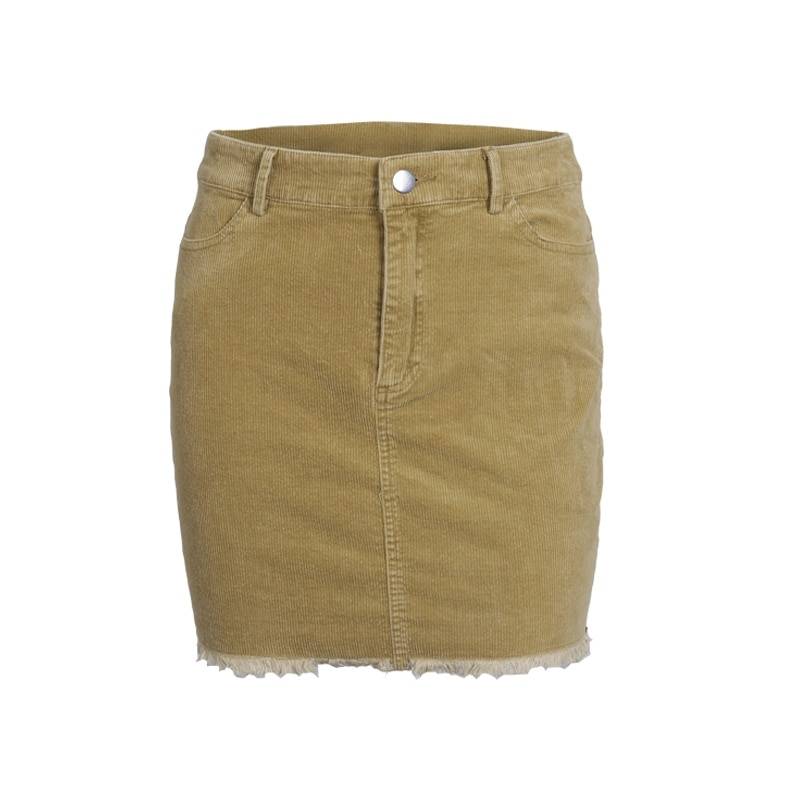 Pink Corduroy Mini Skirt - Khaki / M - Bottoms - Skirts - 15 - 2024