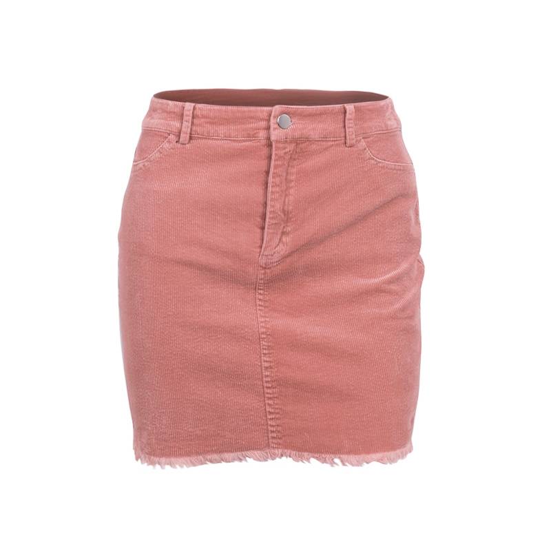 Pink Corduroy Mini Skirt - Pink / L - Bottoms - Skirts - 14 - 2024