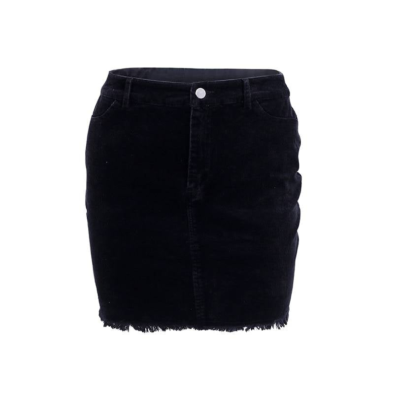 Pink Corduroy Mini Skirt - Black / L - Bottoms - Skirts - 13 - 2024