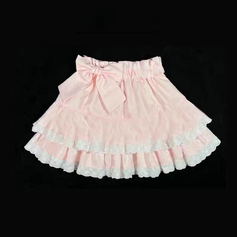 Pink Lace Mini Pleated Skirt - Y2K Aesthetic - Pink / XL - Bottoms - Skirts - 12 - 2024