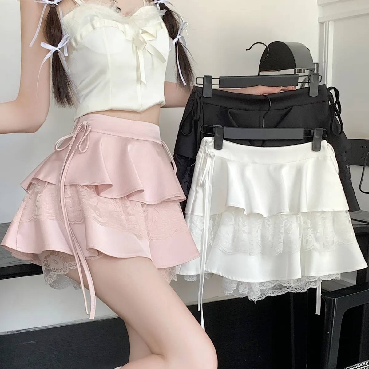 Pink Ruffle Mini Skirt - Bottoms - Skirts - 7 - 2024