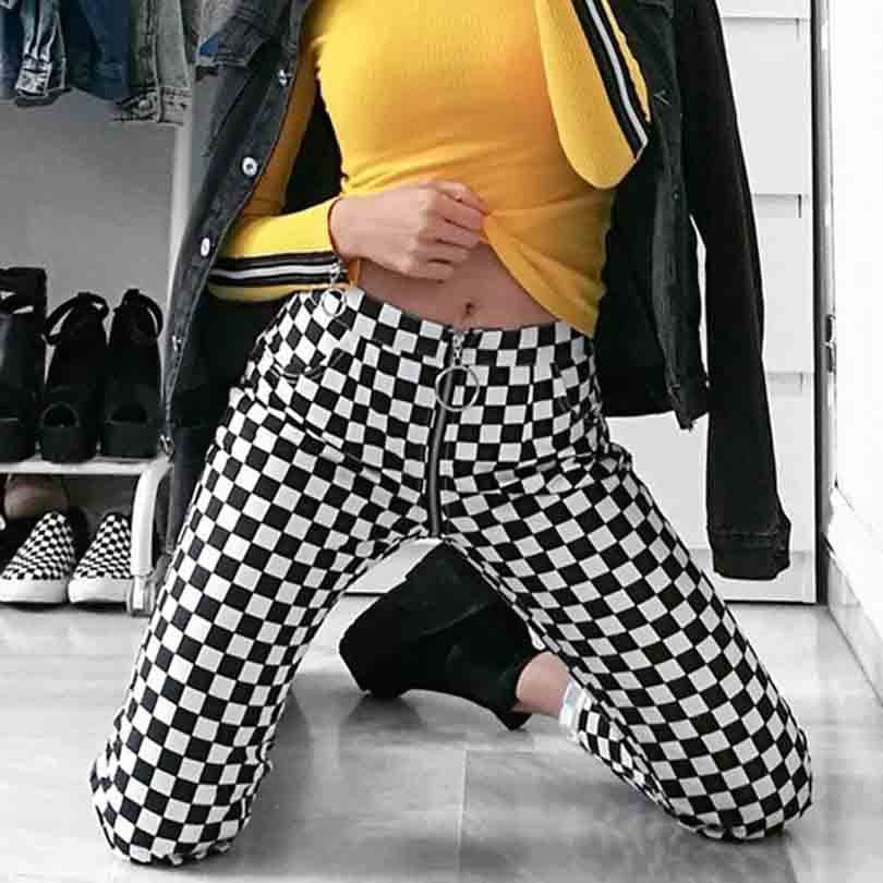 Plaid Back Zip Trousers - Bottoms - Clothing - 4 - 2024