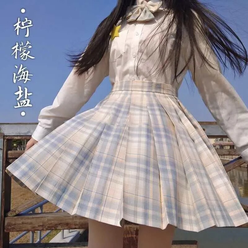 Pleated Kawaii Skirt ☁️ - Pigeon blue / XS - Bottoms - Shirts & Tops - 36 - 2024