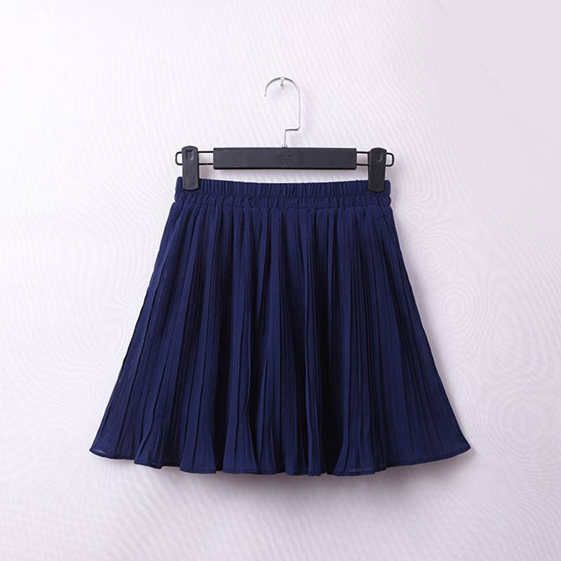 Pleated Mini Skirt Tulle - Dark Blue / M - Bottoms - Skirts - 21 - 2024