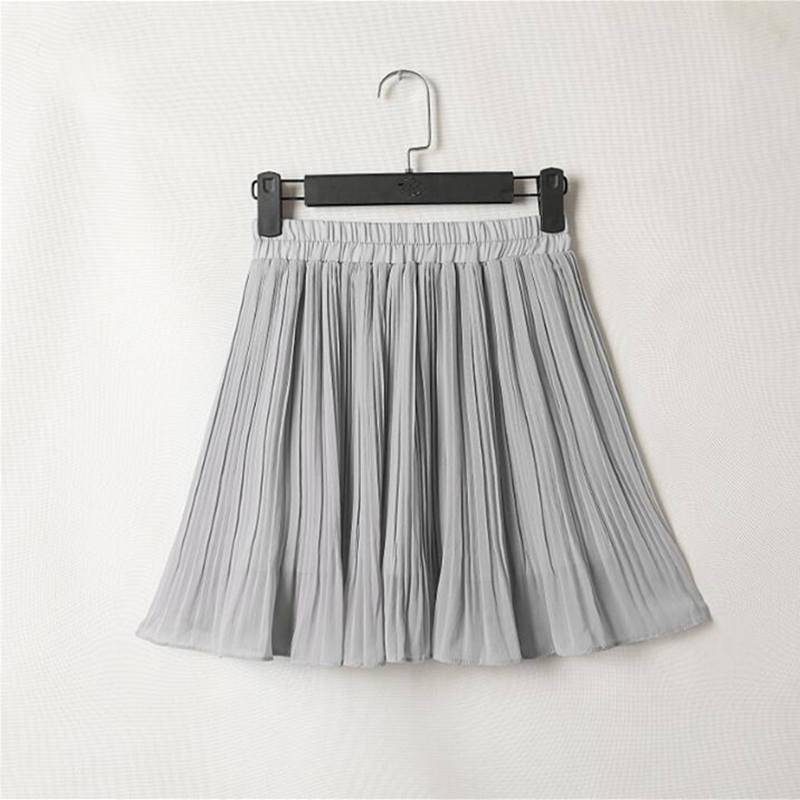 Pleated Mini Skirt Tulle - Gray / M - Bottoms - Skirts - 18 - 2024