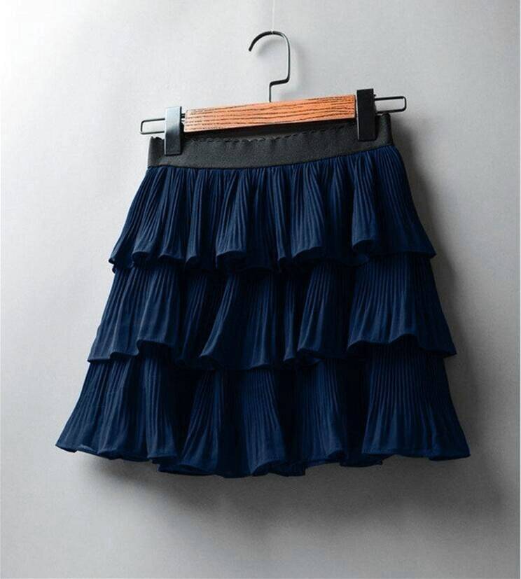 Pleated Summer Skirt - Dark Blue / One Size - Bottoms - Clothing - 17 - 2024