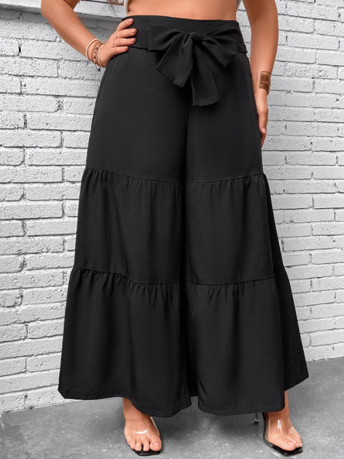 Plus Size Tiered Wide Leg Pants - Bottoms - Pants - 3 - 2024