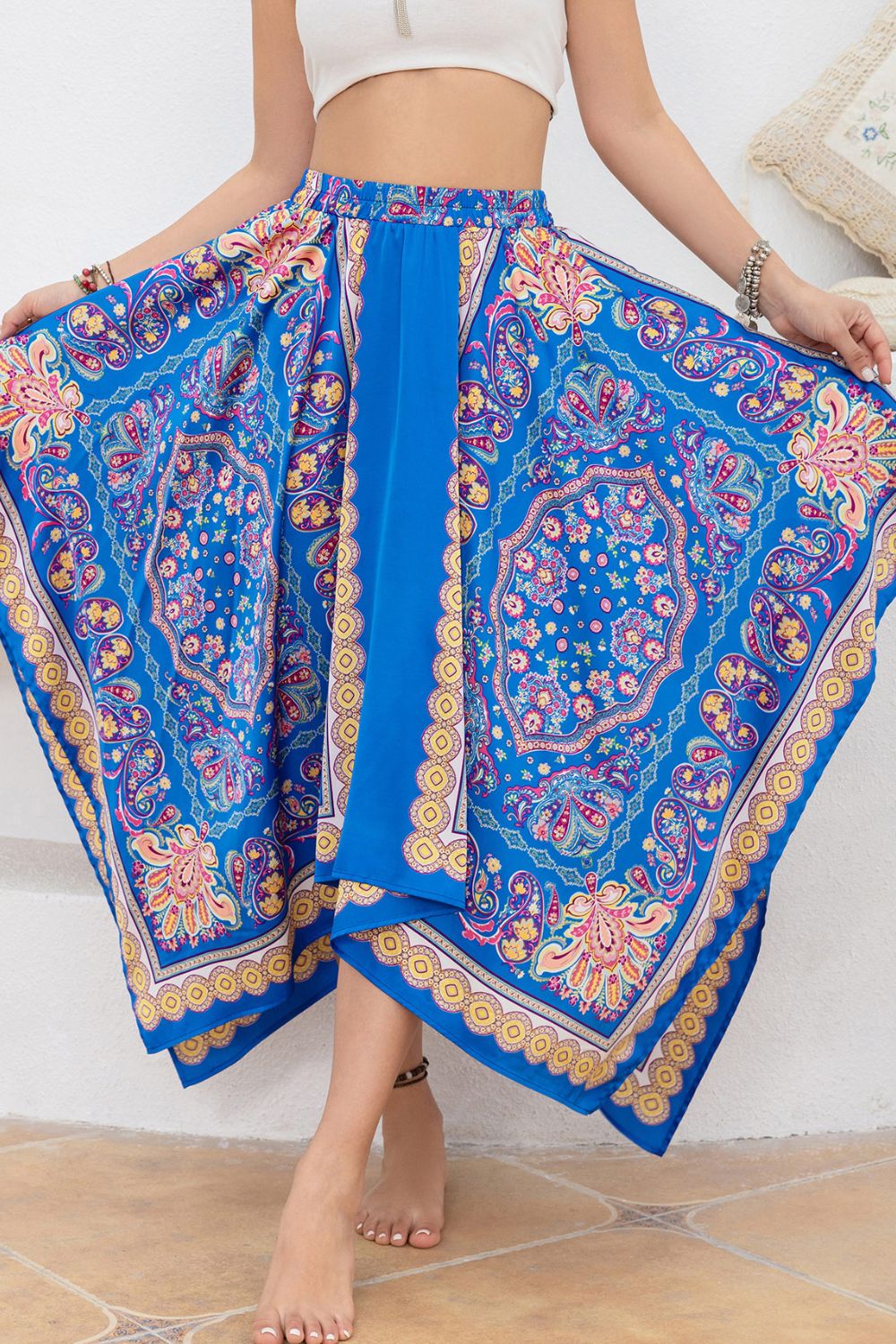 Printed Bohemian Style Midi Skirt - Bottoms - Skirts - 2 - 2024