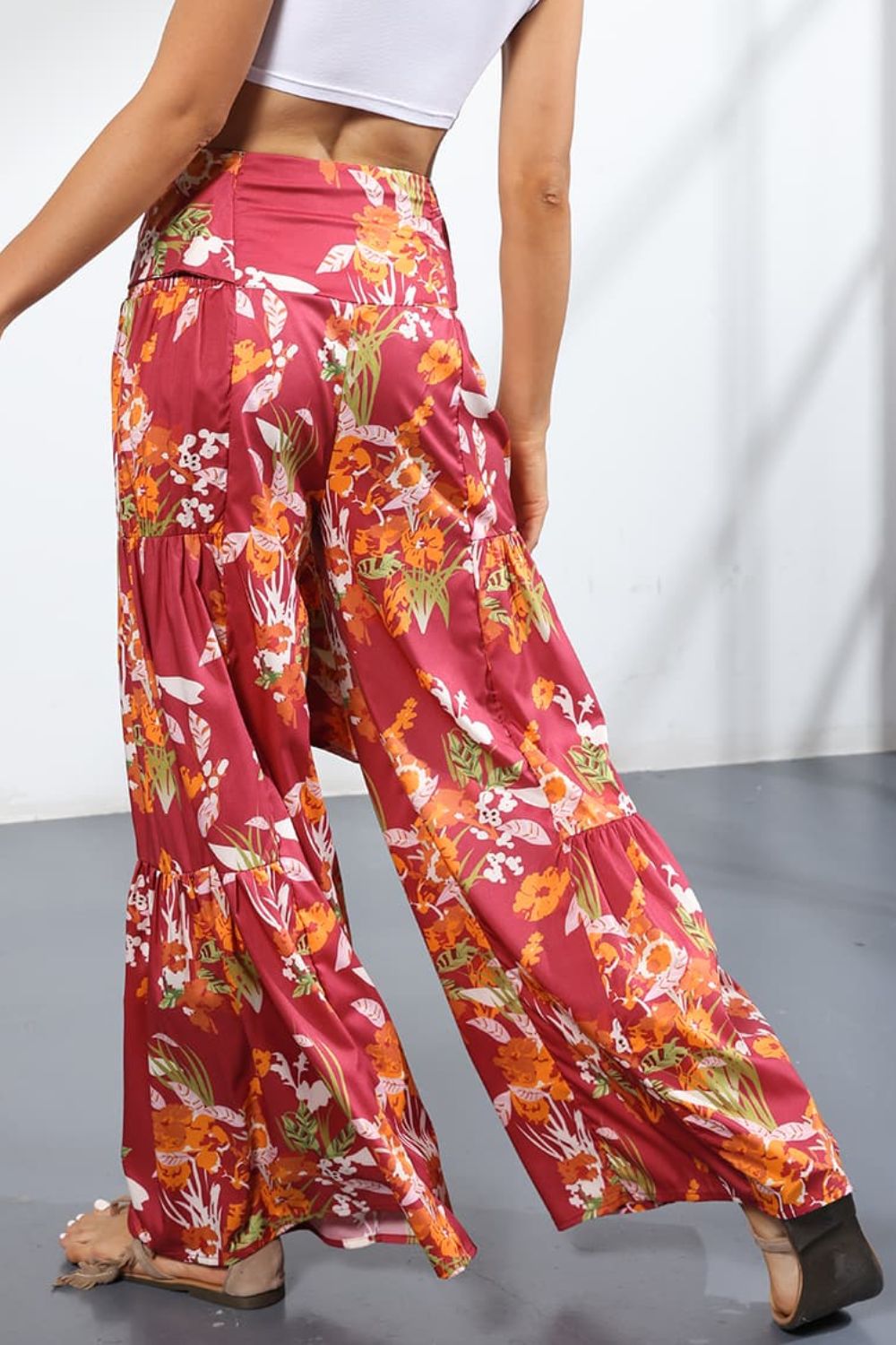 Printed High-Rise Tied Culottes - Bottoms - Pants - 5 - 2024
