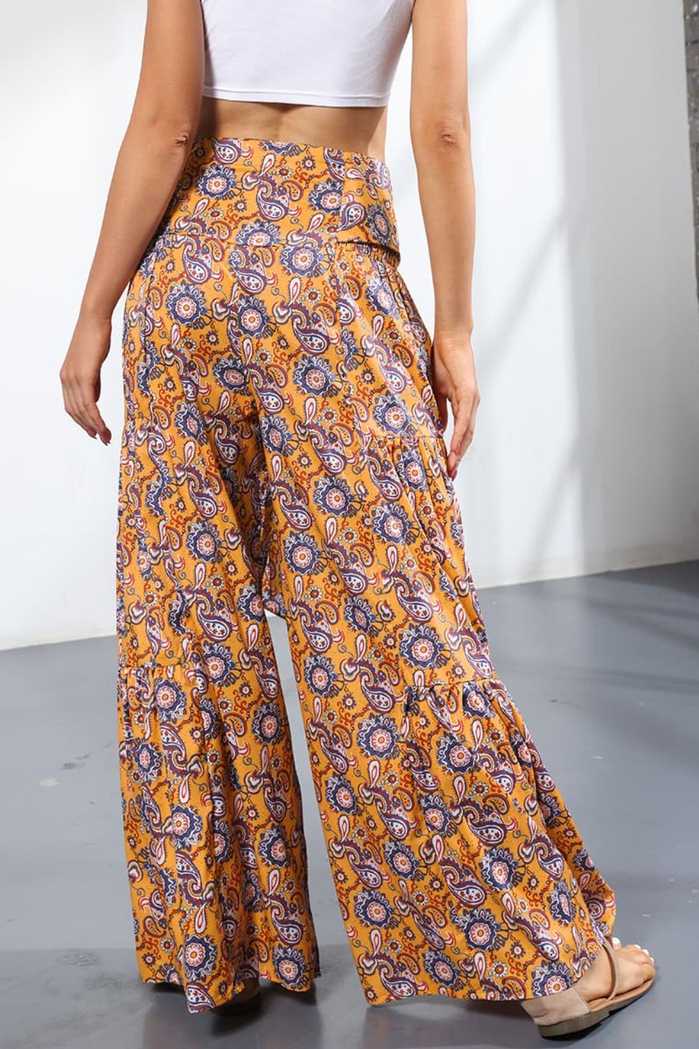 Printed High-Rise Tied Culottes - Bottoms - Pants - 24 - 2024