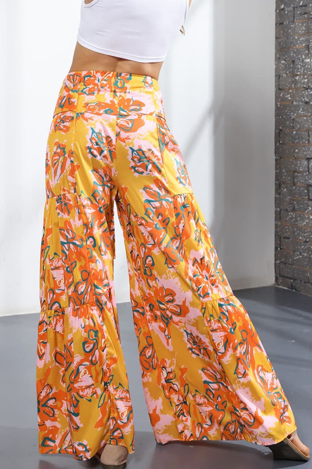 Printed High-Rise Tied Culottes - Bottoms - Pants - 17 - 2024