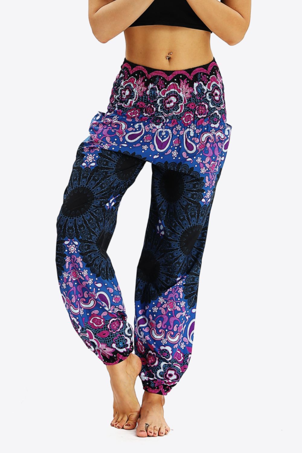 Printed Jogger Pants with Pockets - Purple / One Size - Bottoms - Pants - 1 - 2024