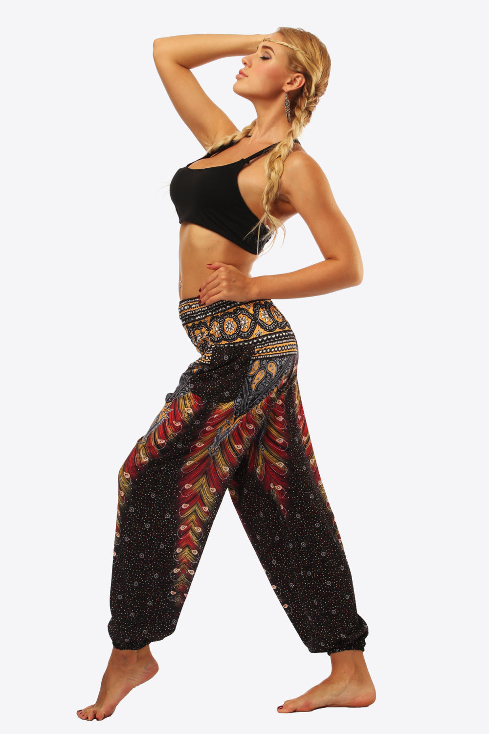 Printed Pants with Pockets - Brown / One Size - Bottoms - Pants - 6 - 2024