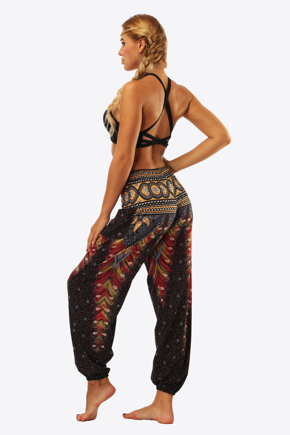 Printed Pants with Pockets - Brown / One Size - Bottoms - Pants - 7 - 2024