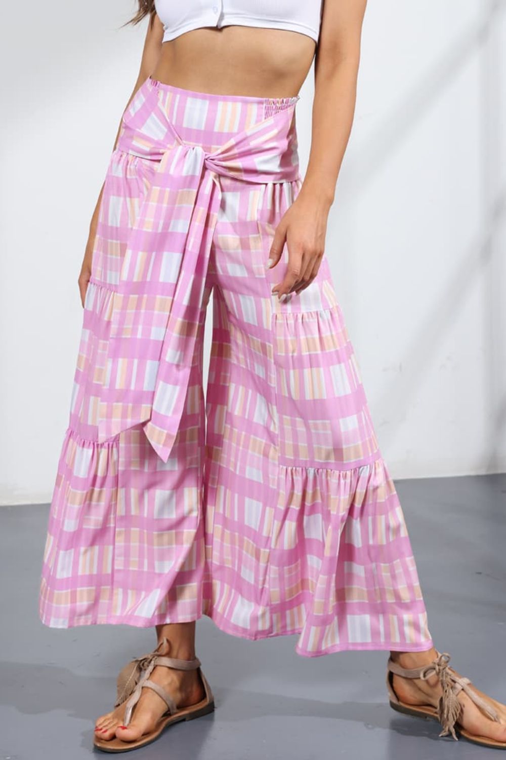 Printed Tie-Front Culottes - Bottoms - Pants - 16 - 2024