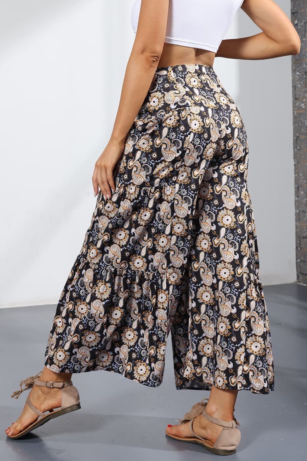 Printed Tie-Front Culottes - Bottoms - Pants - 6 - 2024
