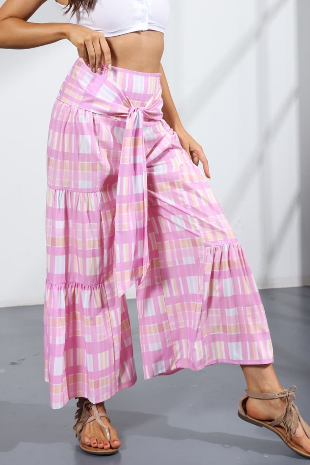 Printed Tie-Front Culottes - Bottoms - Pants - 17 - 2024