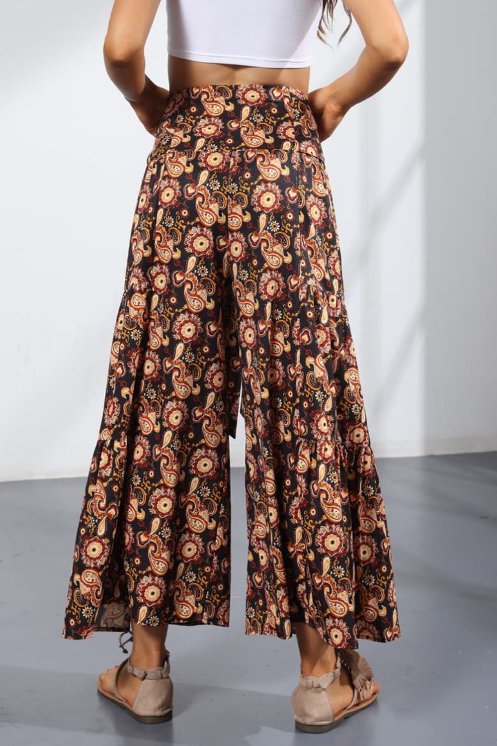 Printed Tie-Front Culottes - Bottoms - Pants - 9 - 2024