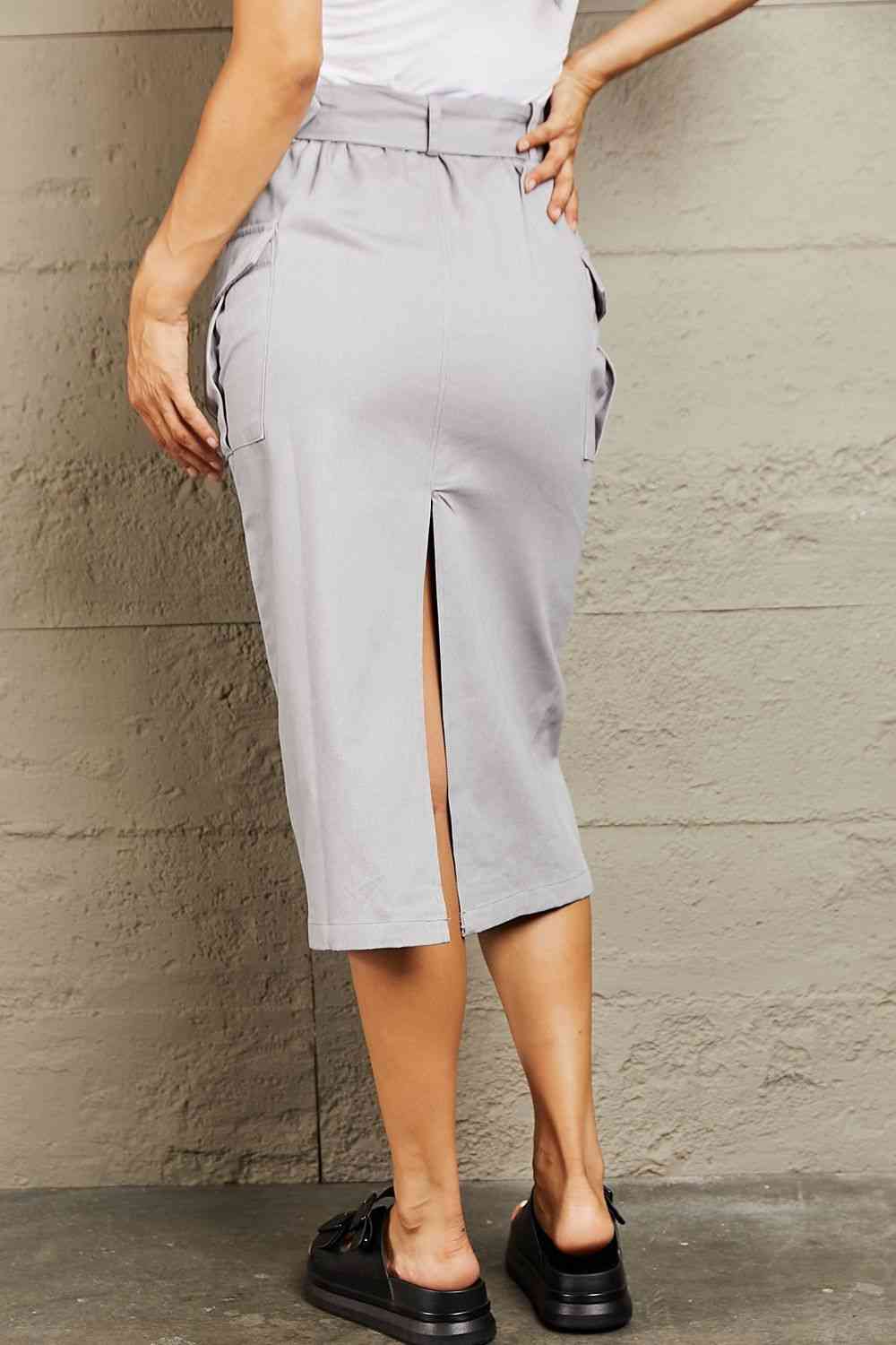 Professional Poise Buckled Midi Skirt - Bottoms - Skirts - 2 - 2024