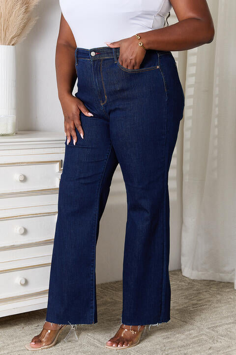 Raw Hem Straight Leg Jeans with Pockets - Bottoms - Pants - 6 - 2024