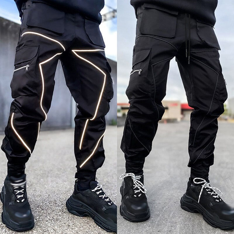 Reflective Techwear Cargo Pants - Black / XXXL - Bottoms - Shirts & Tops - 31 - 2024