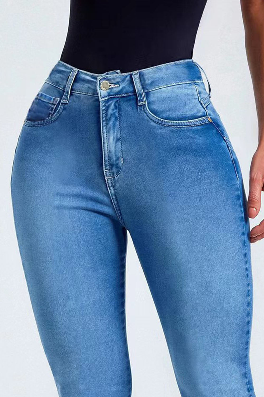 Retro Buttoned Long Jeans - Bottoms - Pants - 8 - 2024