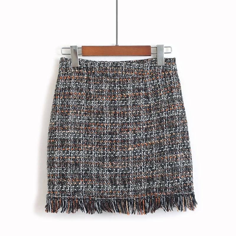 Retro Style Woolen Mini Skirt - Yellow / XL - Bottoms - Clothing - 9 - 2024