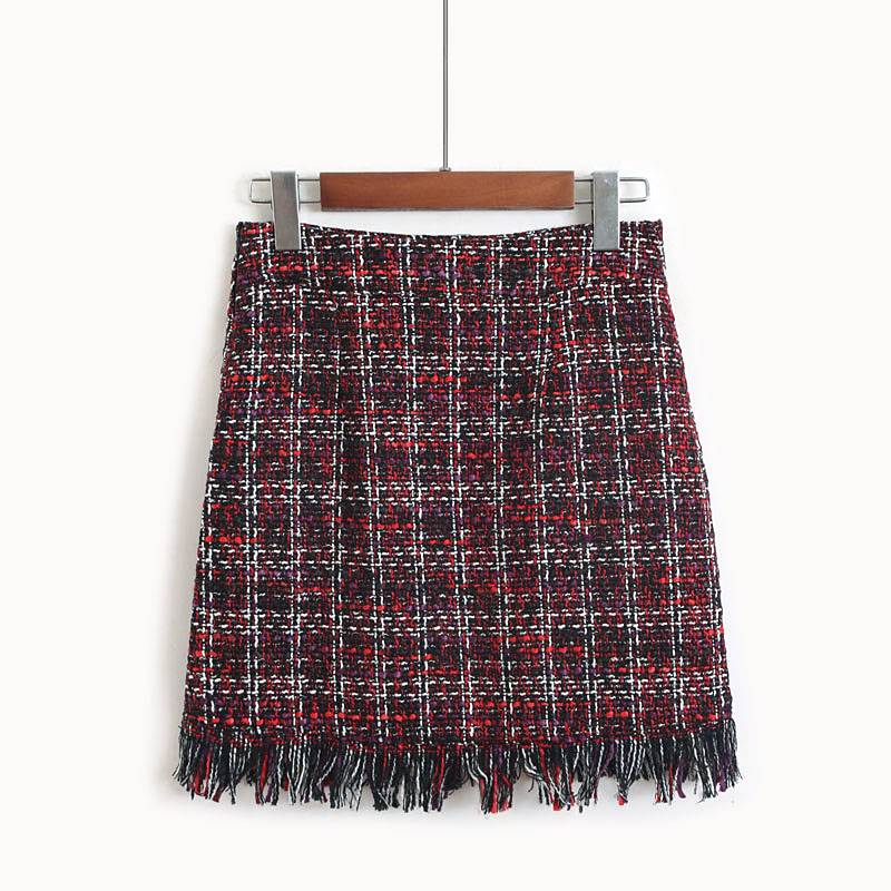 Retro Style Woolen Mini Skirt - Red / XL - Bottoms - Clothing - 11 - 2024