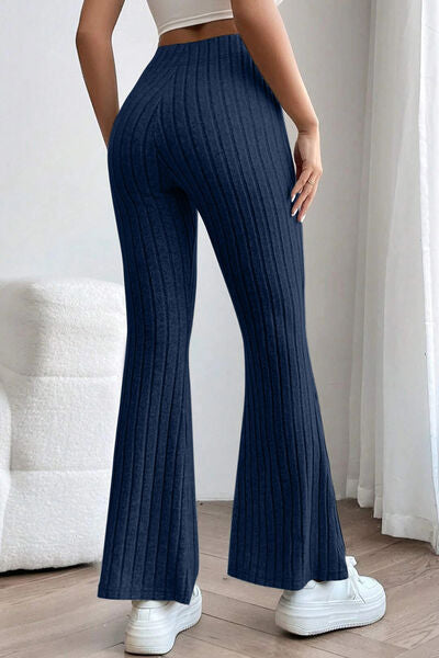 Ribbed High Waist Flare Pants - Bottoms - Pants - 14 - 2024