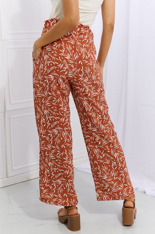 Right Angle Full Size Geometric Printed Pants in Red Orange - Bottoms - Pants - 2 - 2024