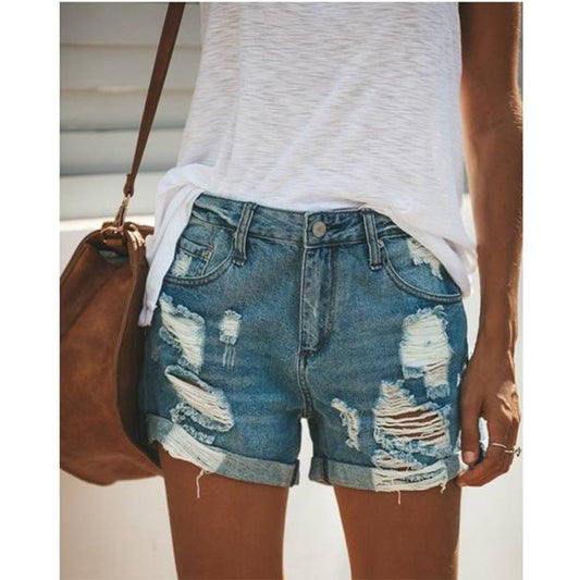 Ripped Denim Shorts - Bottoms - Shirts & Tops - 2 - 2024