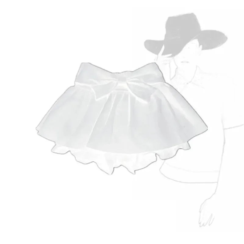 Ruffled Edge Grey Fluffy Skirt - Korean Preppy Style - WHITE / S - Bottoms - Skirts - 8 - 2024