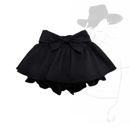 Ruffled Edge Grey Fluffy Skirt - Korean Preppy Style - black / S - Bottoms - Skirts - 6 - 2024
