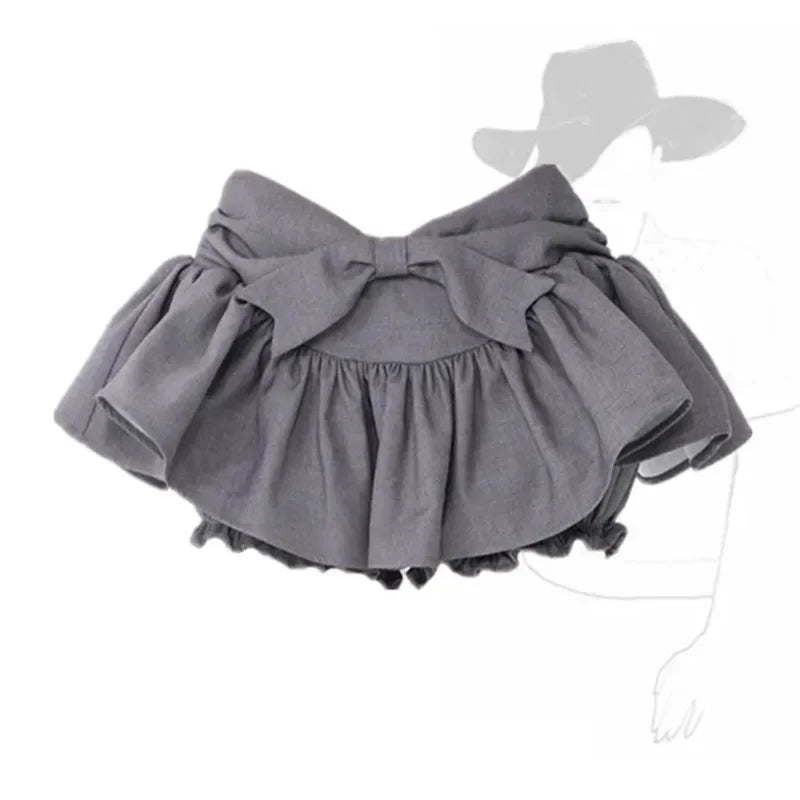 Ruffled Edge Grey Fluffy Skirt - Korean Preppy Style - GRAY / S - Bottoms - Skirts - 7 - 2024