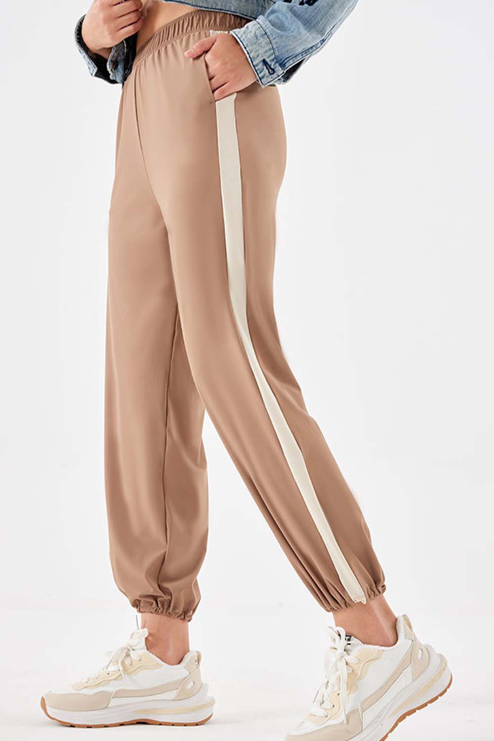Seam Detail Long Pants - Brown / S - Bottoms - Pants - 4 - 2024