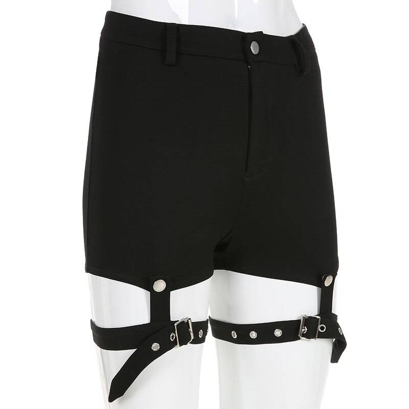 Sexy Goth Shorts With Garter - Bottoms - Shirts & Tops - 12 - 2024