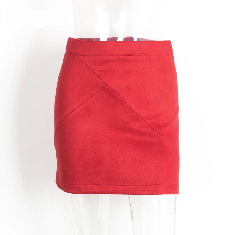 Sexy Suede Pencil Skirt - Red / L - Bottoms - Clothing - 12 - 2024