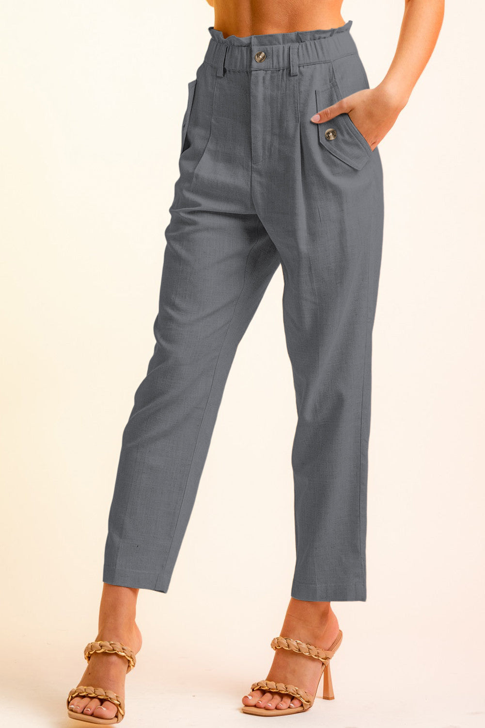 Side Button Long Pants - Bottoms - Pants - 12 - 2024