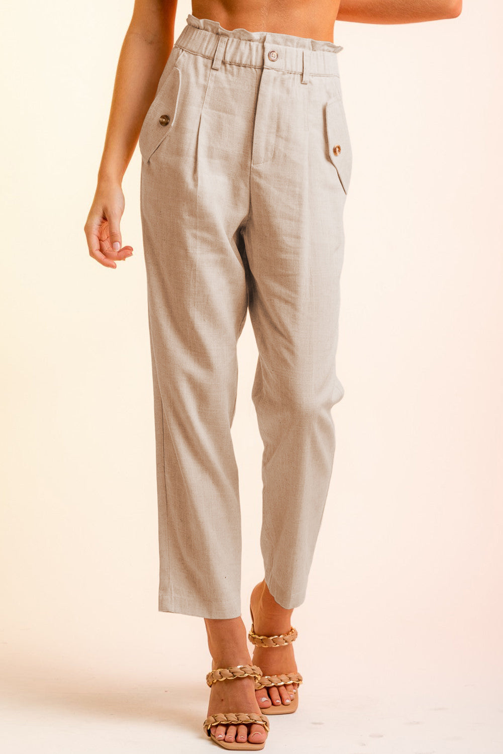 Side Button Long Pants - White / S - Bottoms - Pants - 16 - 2024