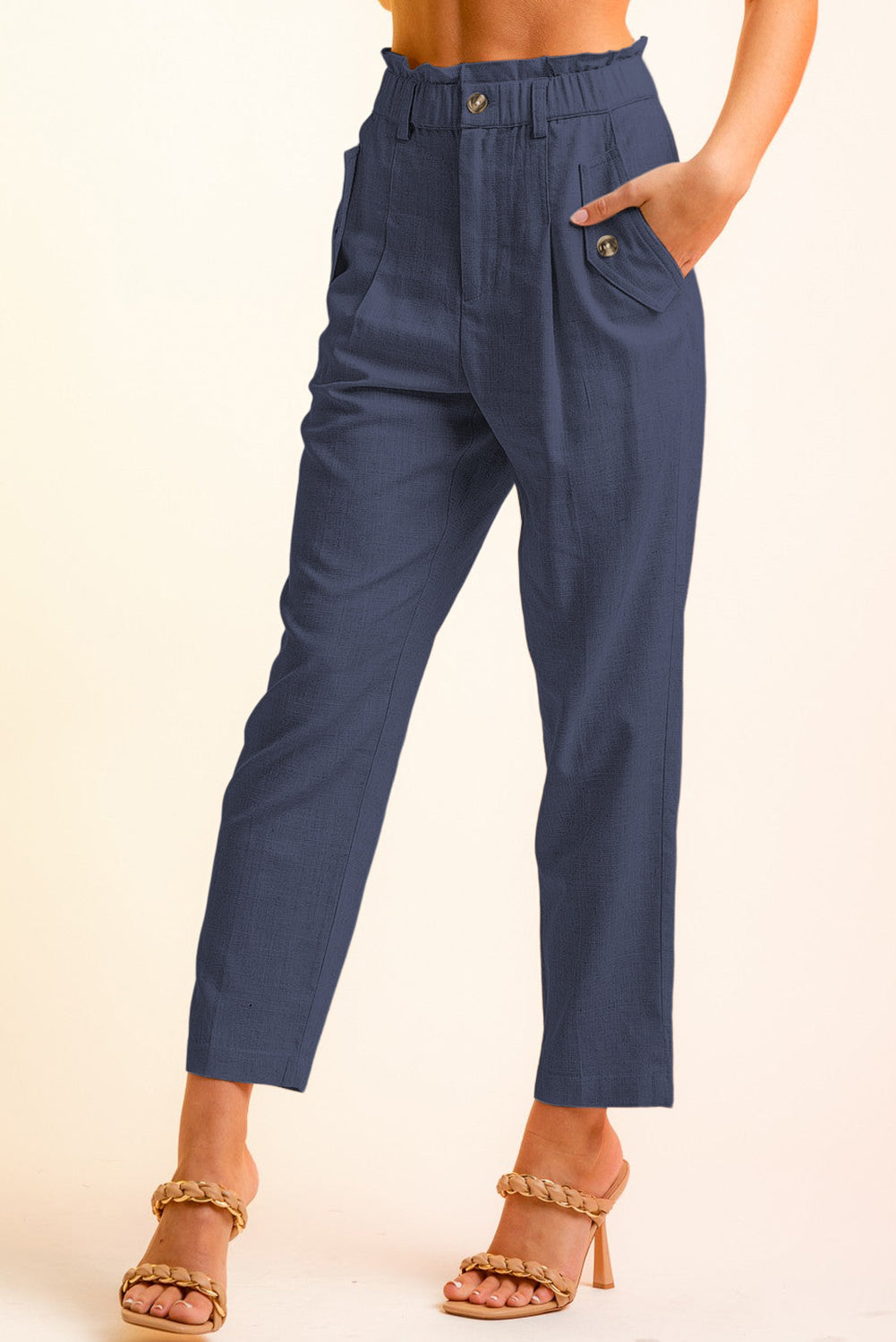 Side Button Long Pants - Bottoms - Pants - 6 - 2024