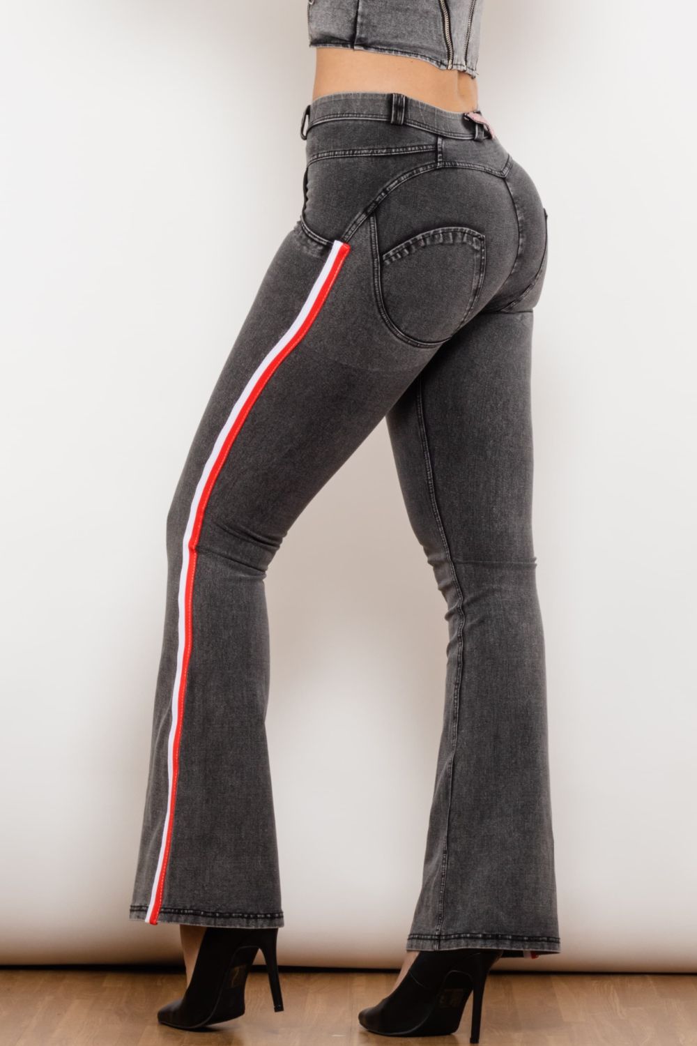 Side Stripe Bootcut Jeans - Bottoms - Pants - 5 - 2024