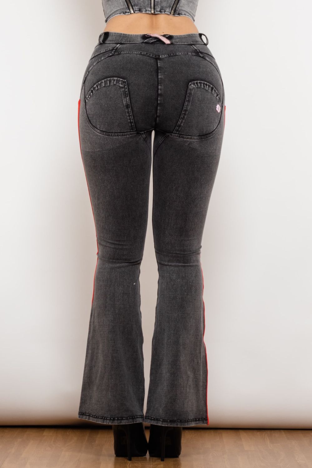 Side Stripe Bootcut Jeans - Bottoms - Pants - 8 - 2024