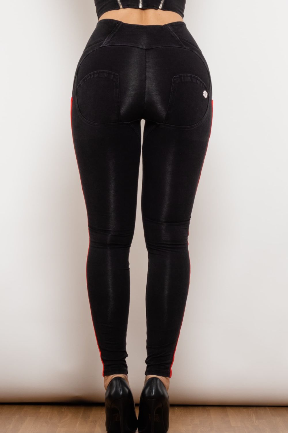 Side Stripe Buttoned Skinny Jeans - Bottoms - Pants - 8 - 2024