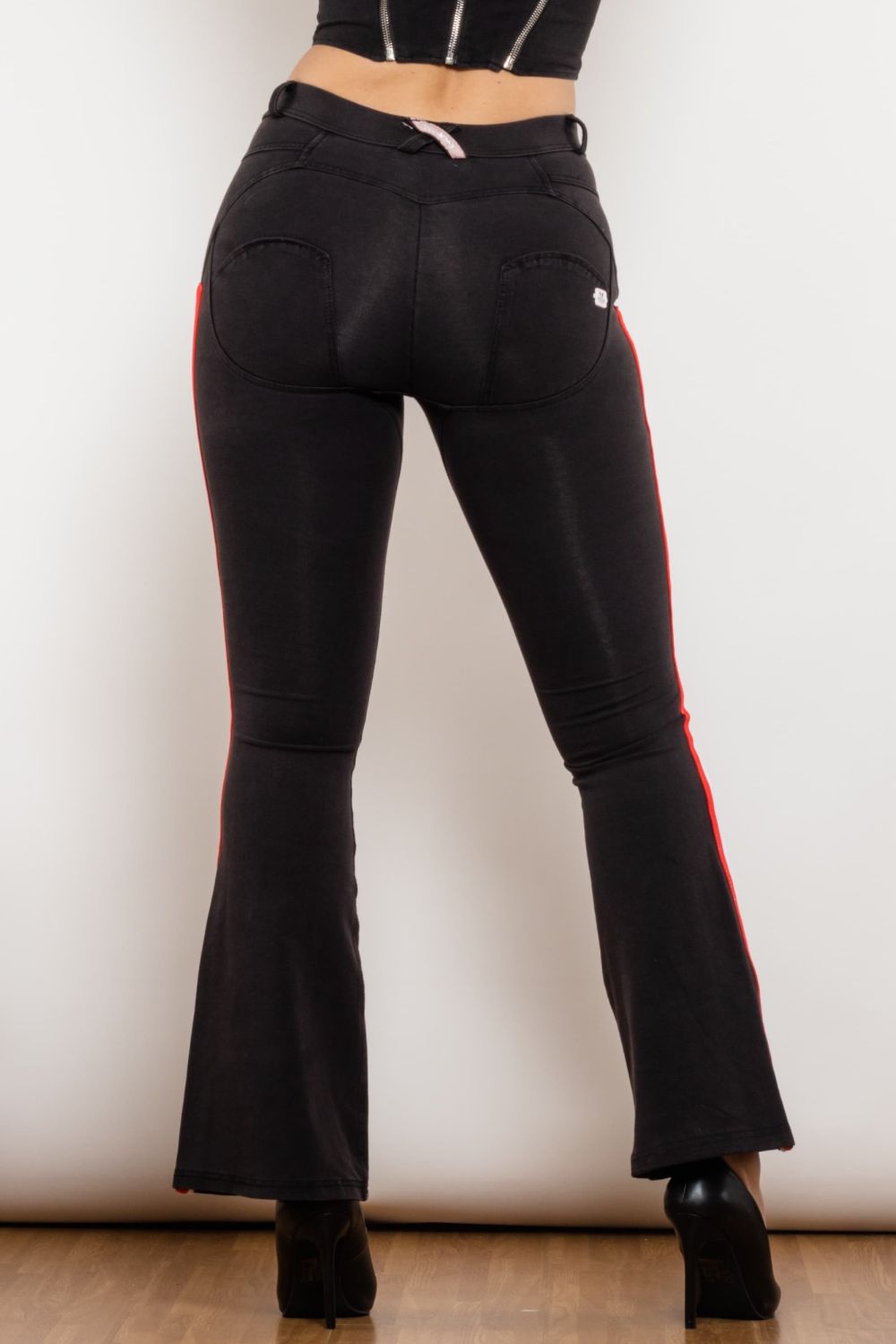 Side Stripe Contrast Bootcut Jeans - Bottoms - Pants - 7 - 2024