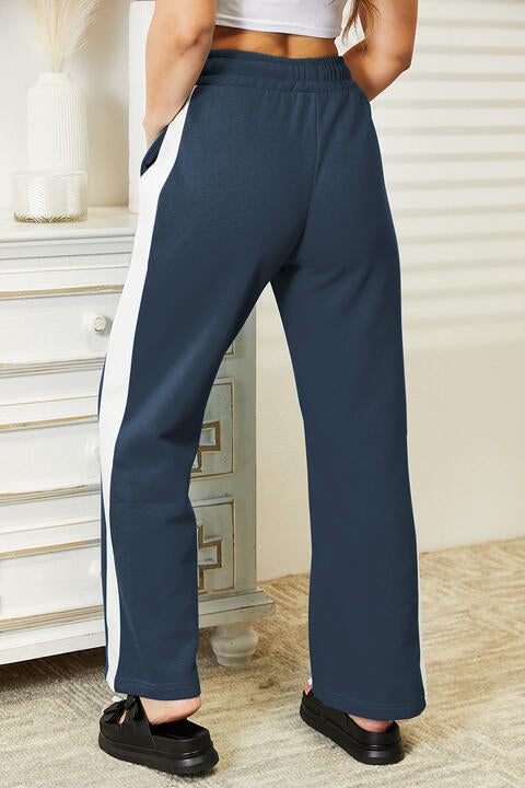 Side Stripe Drawstring Pants - Bottoms - Pants - 30 - 2024
